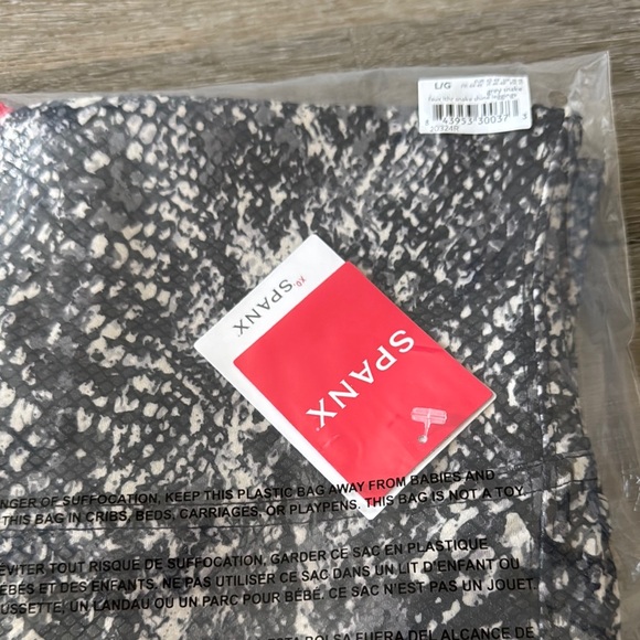 Spanx Black and White Snake Print Leggings - Picture 2 of 2